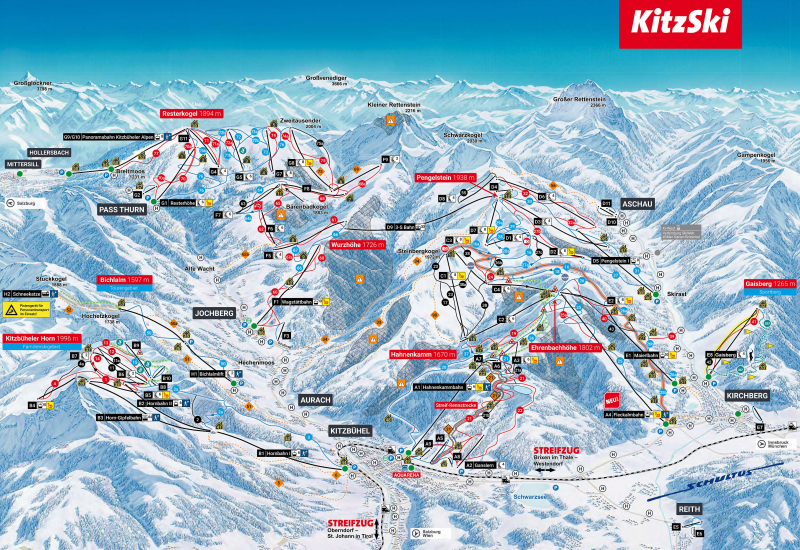 Pistekaart van Kitzbühel Kirchberg