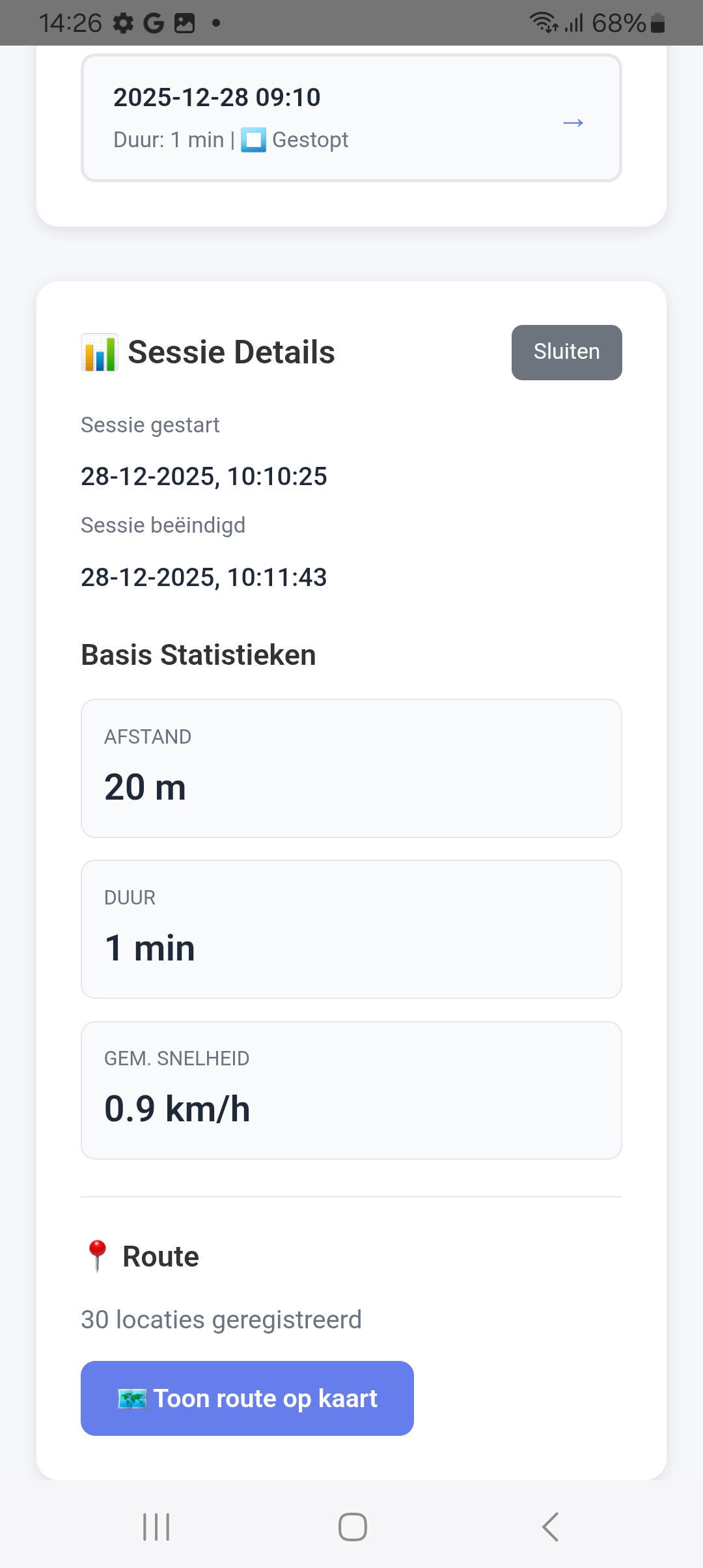 Tracking en Statistieken